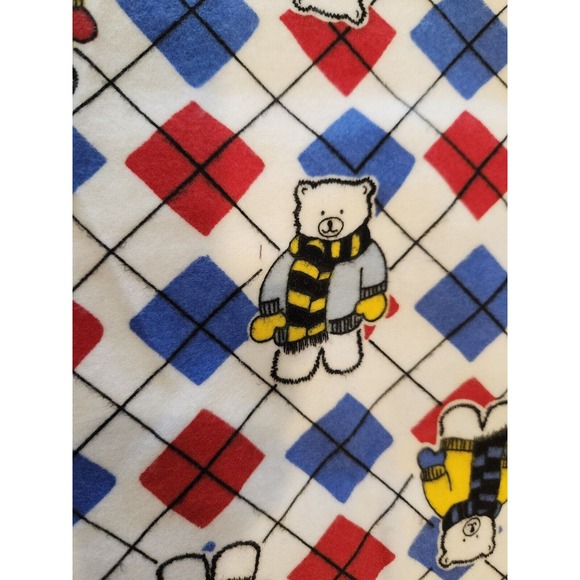 VTG 2000 Retired Juvenile Novelty Teddy Bears Fabric 96"x45" Primary Colors - Picture 4 of 4